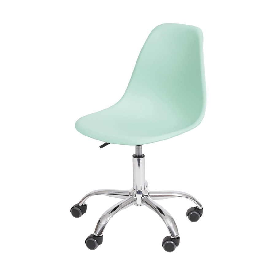 CADEIRA DKR PP VERDE CLARO BASE RODIZIO