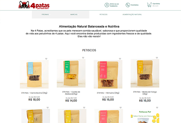 4patas Pet food store